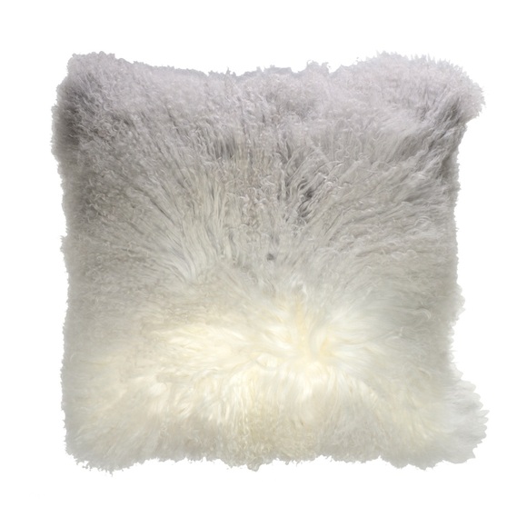 Mongolian hand dyed sheepskin pillow cover-Aviva Stanoff Signature Collection. - Picture 1 of 1
